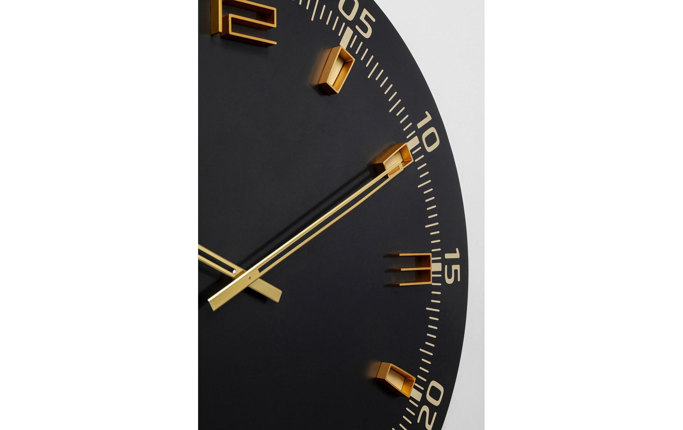 Kare Wanduhr Milk Bar 60 cm, Gold/Schwarz