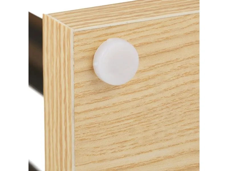 relaxdays Blumentreppe Stahl / MDF, Hellbraun / Schwarz, 117 cm