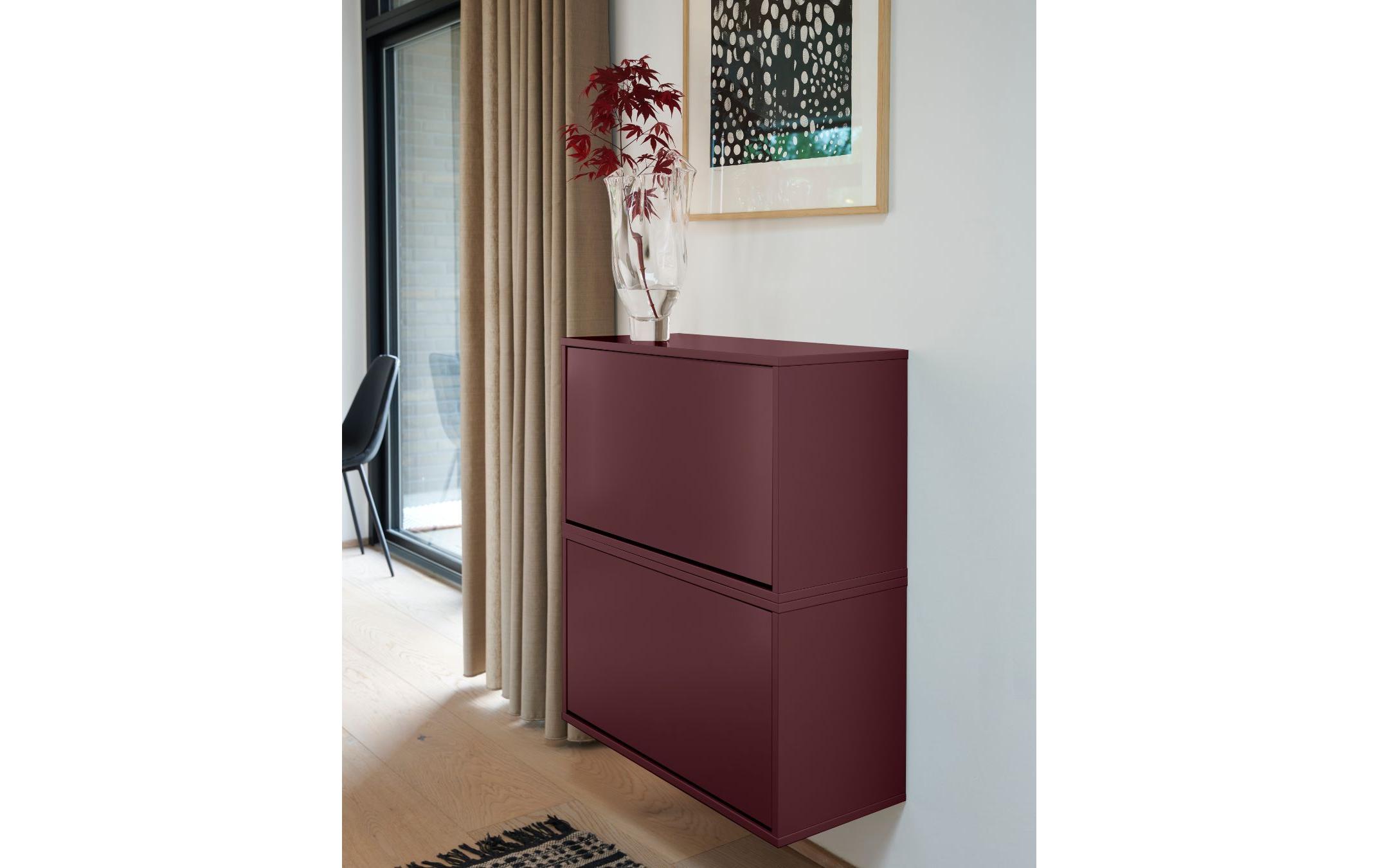 ReCollector Schuhschrank Shoe Box, 70 x 40 x 30 cm, Maroon Red