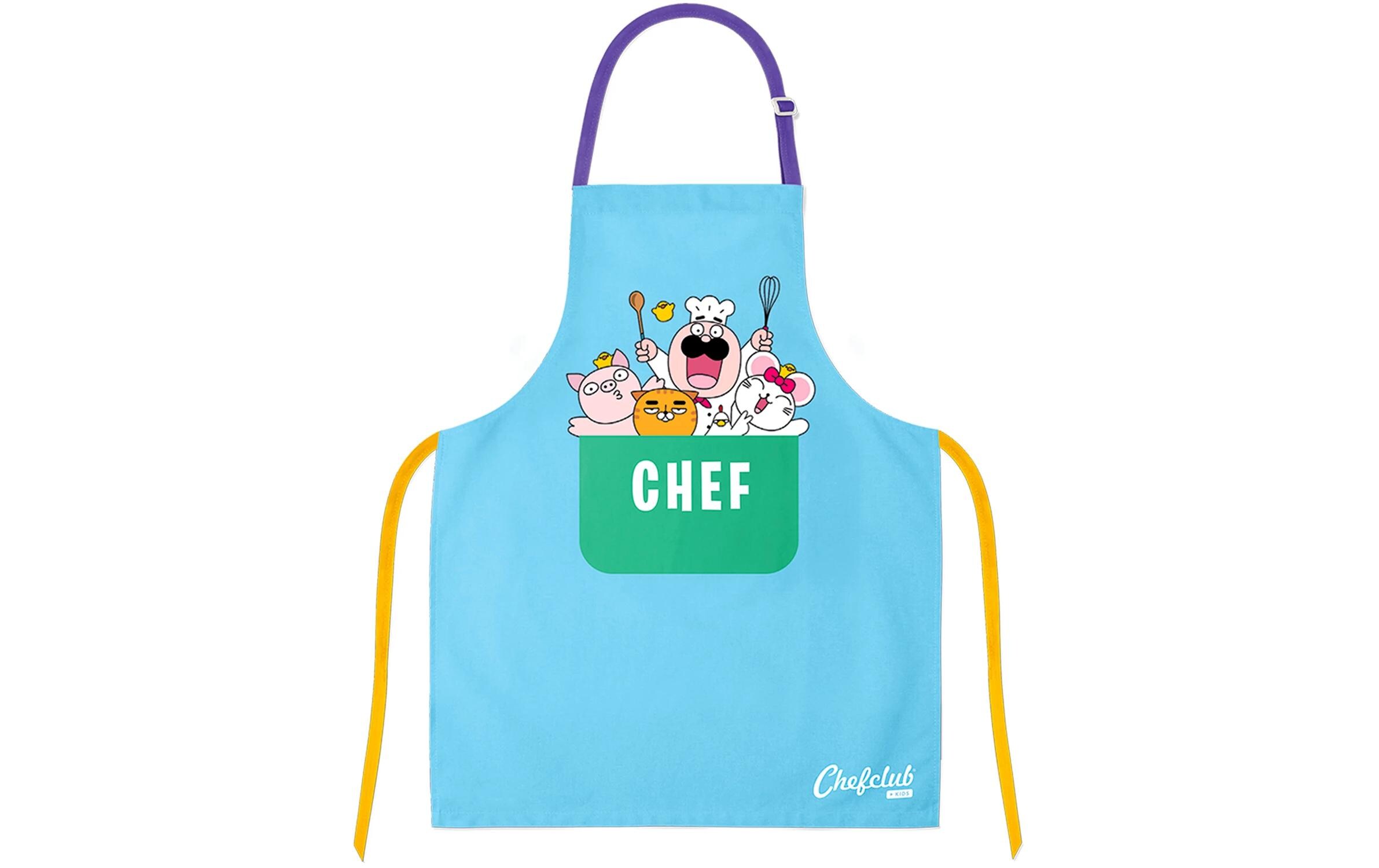 Chefclub Kochschürze mit Fronttasche Blau