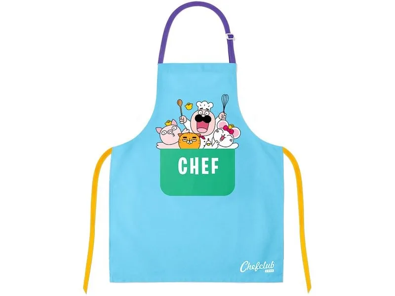 Chefclub Kochschürze mit Fronttasche Blau Chefclub Kochschürze mit Fronttasche Blau