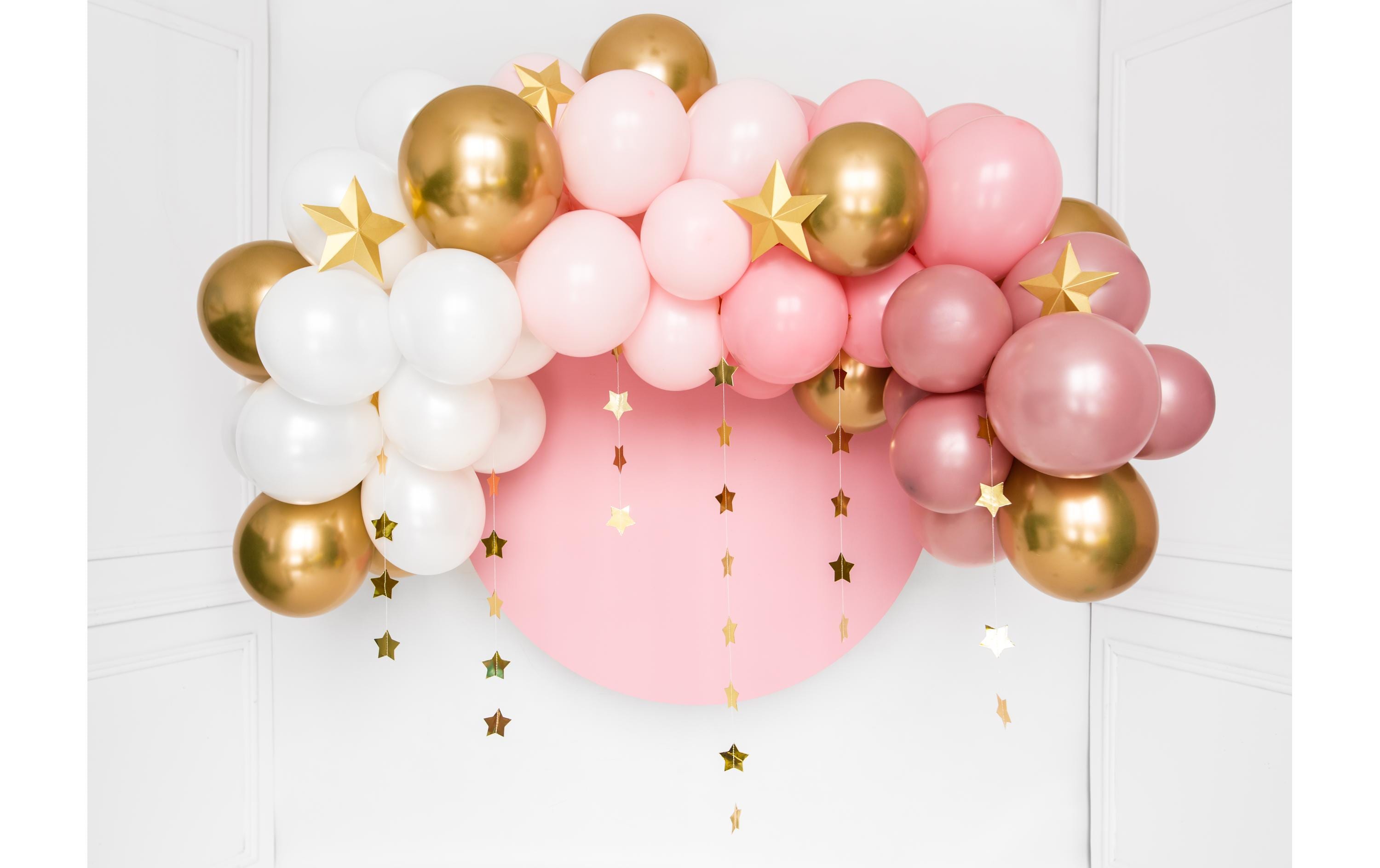 Partydeco Luftballon Girlande Pink 2 m, 60 Ballons