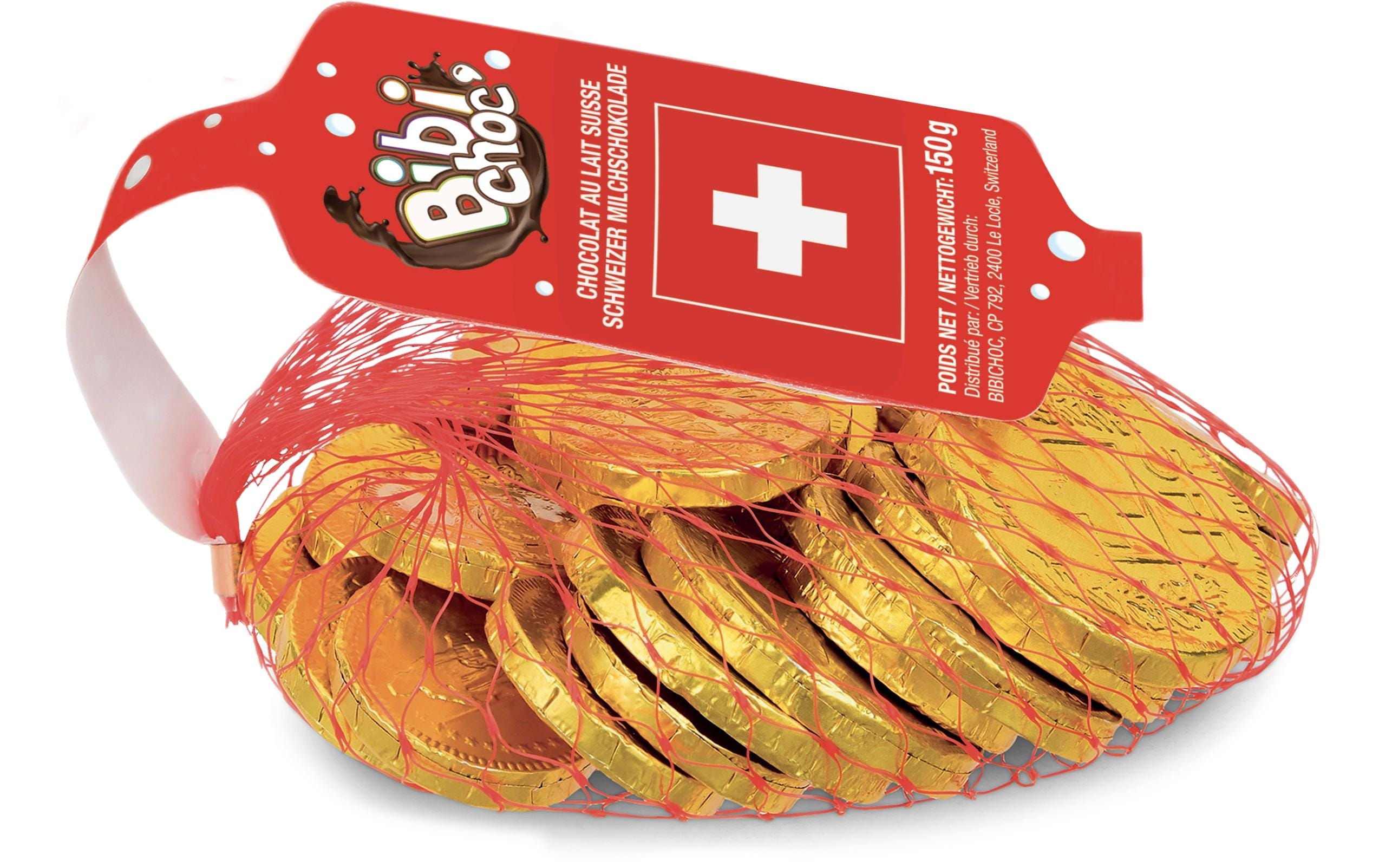 Bibichoc Schokolade Schweizermünzen 150 g