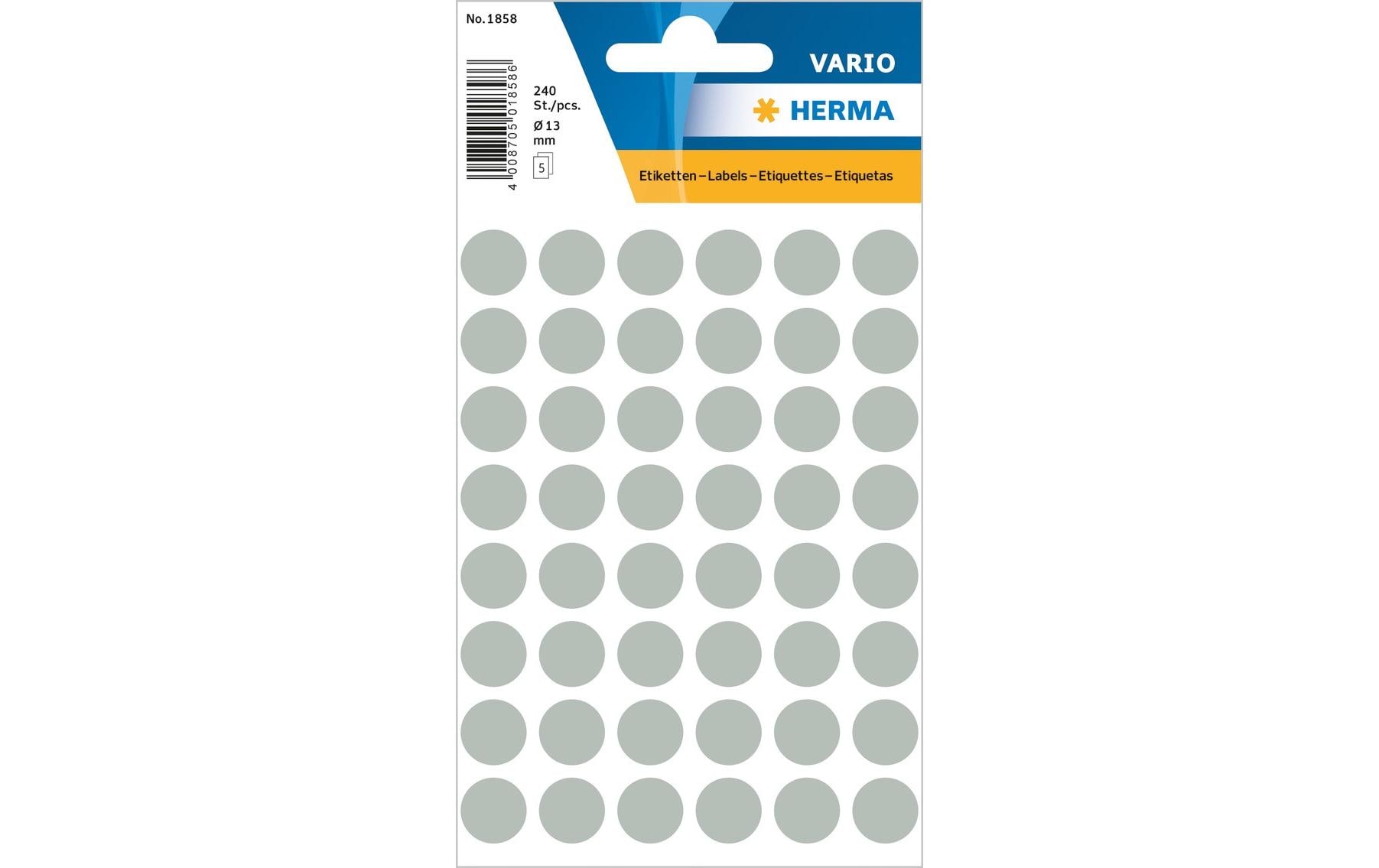 Herma Stickers Klebepunkte Vario Ø 13 mm, Grau Herma Stickers Klebepunkte Vario Ø 13 mm, Grau