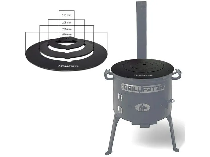 GRILLPETER Grillplatte für Utschak 40 cm, 12 L GRILLPETER Grillplatte für Utschak 40 cm, 12 L