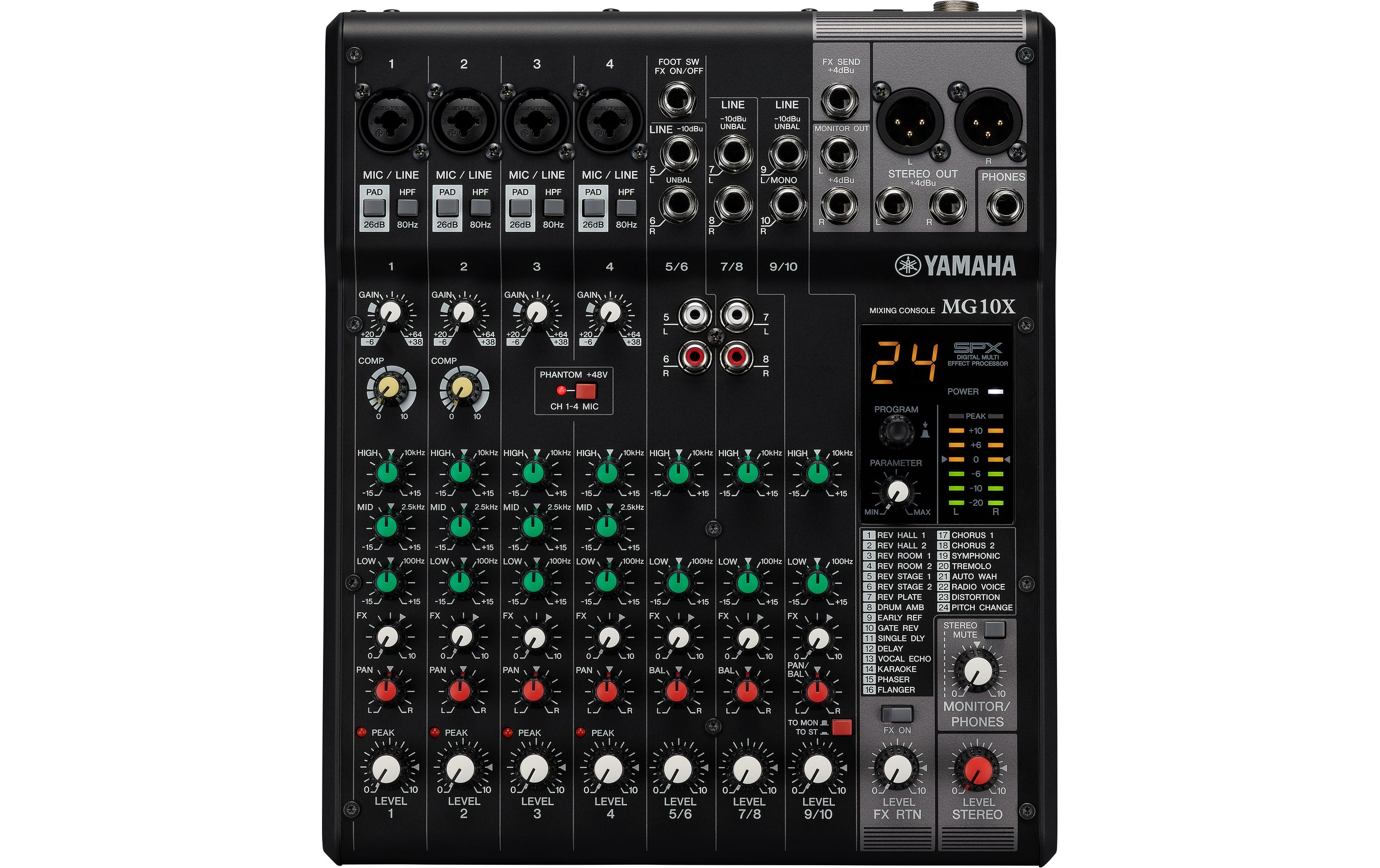 Yamaha Mischpult MG10X – 10-Kanal, analog