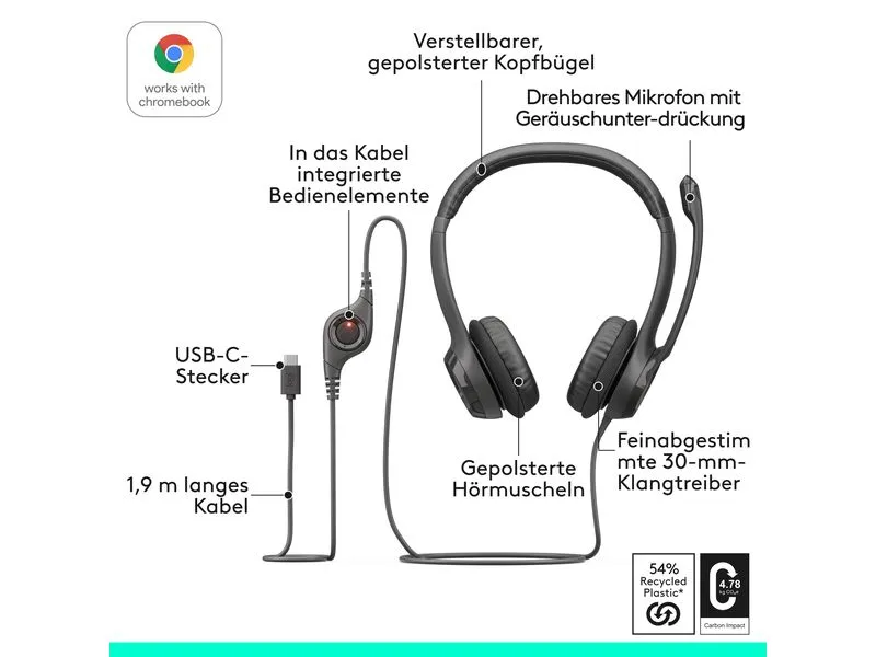 Logitech Headset H390 Stereo USB-C Logitech Headset H390 Stereo USB-C