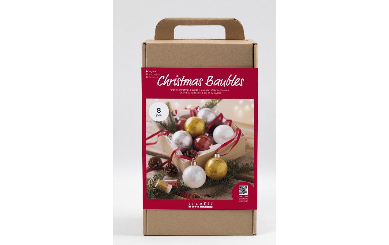 Creativ Company Bastelset Weihnachtskugeln Glitzer
