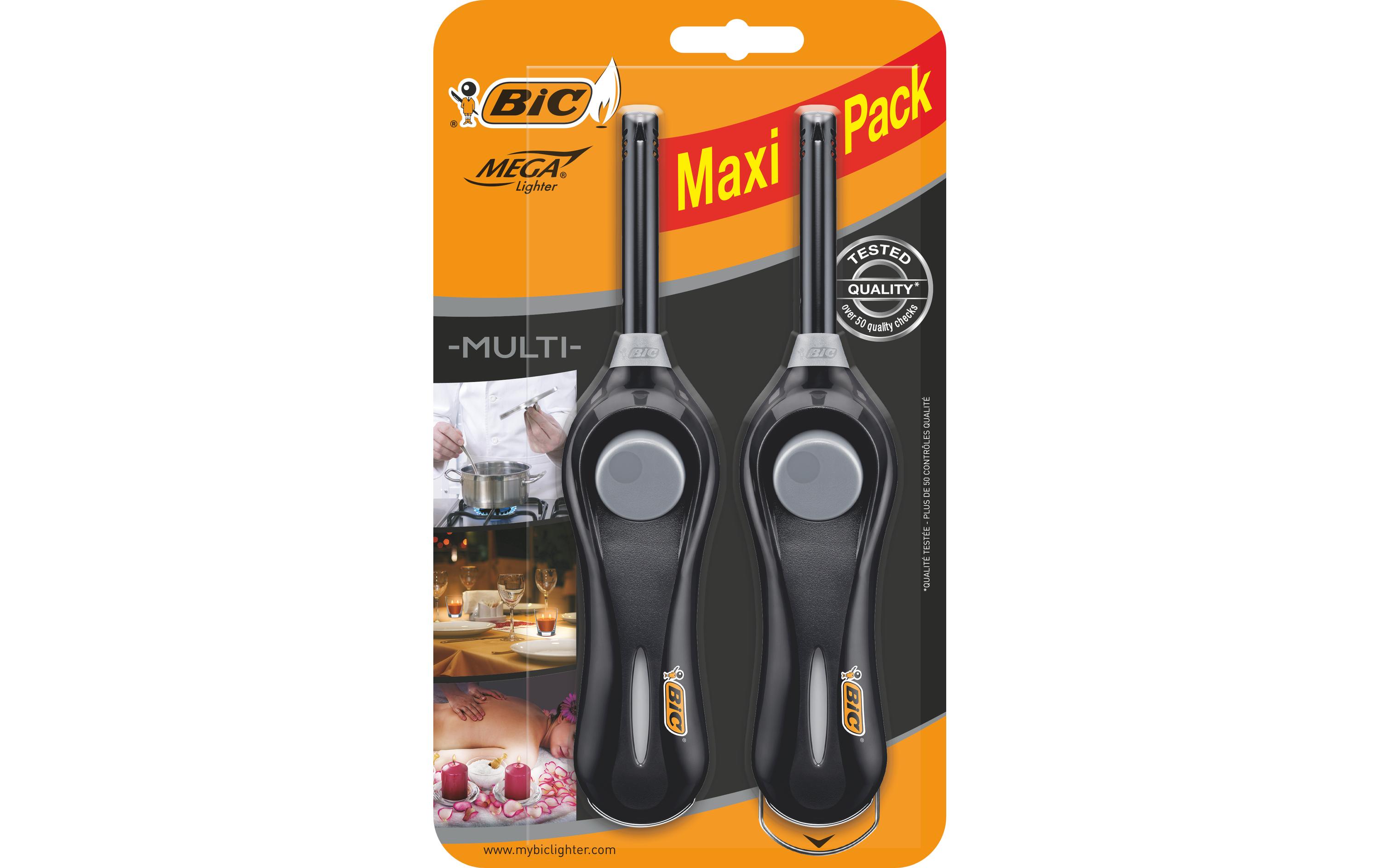 BIC Megalighter Multi 2er-Pack Schwarz