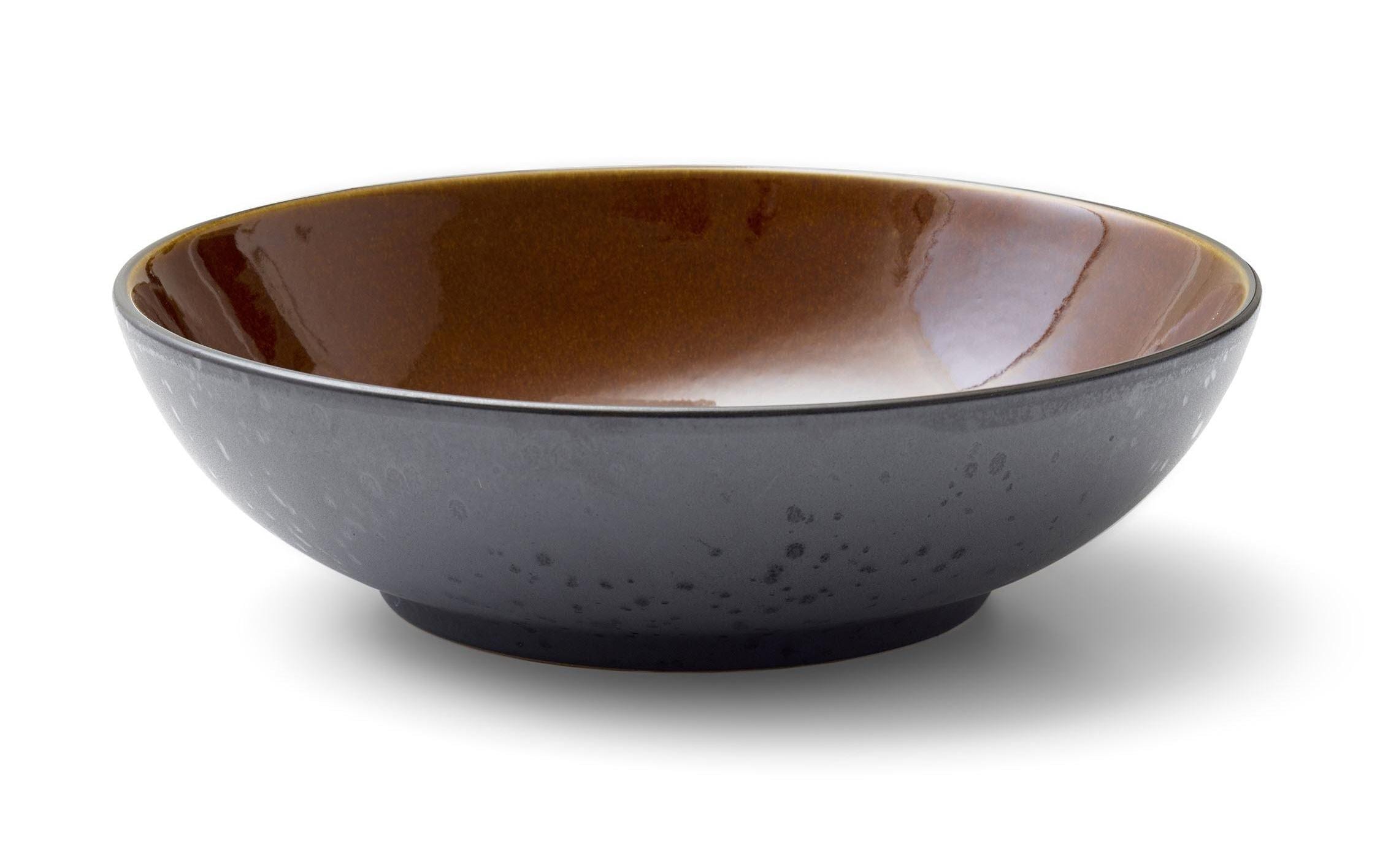 Bitz Salatschüssel 24 cm, Schwarz/Amber
