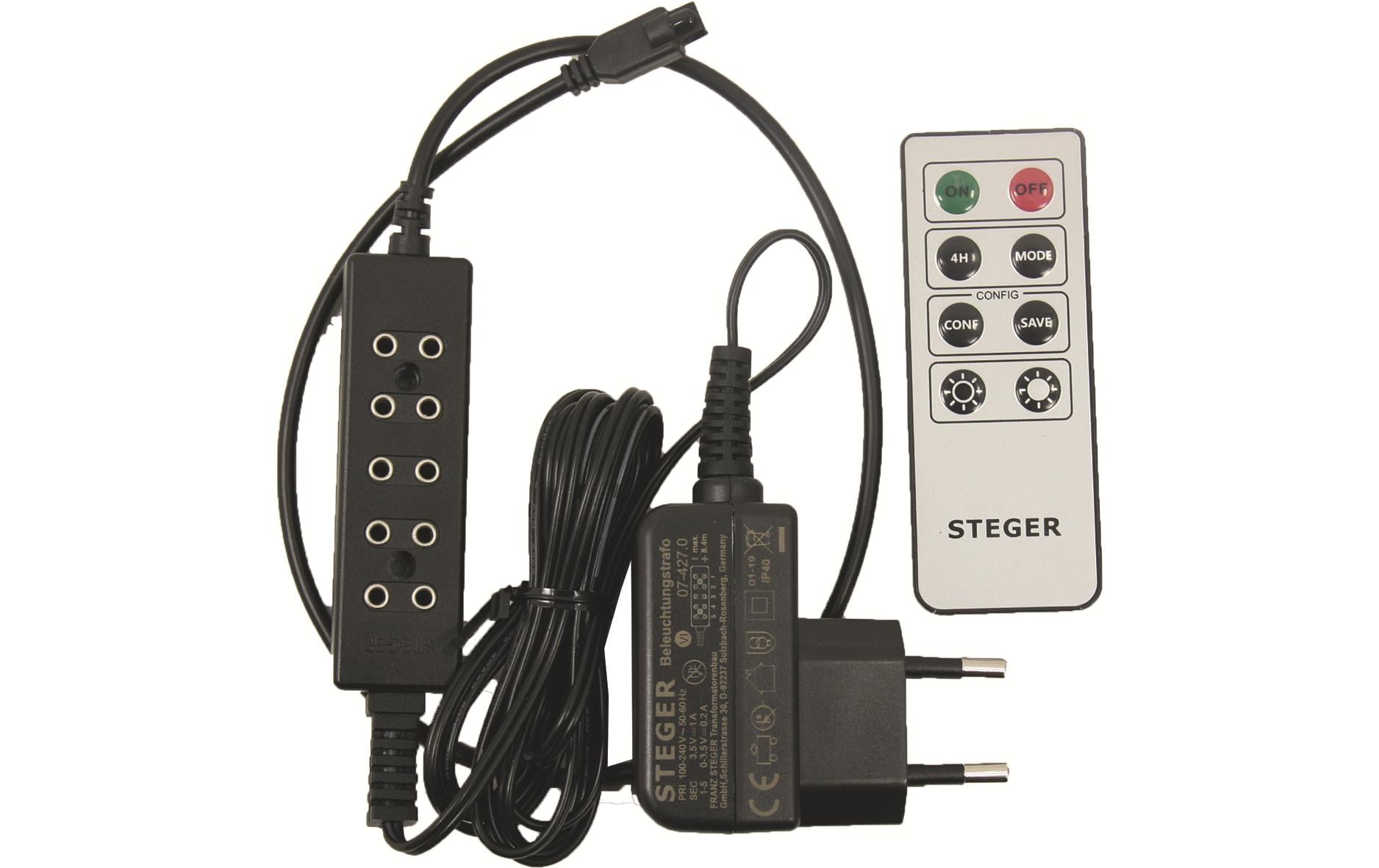 Botanic-Haus Krippenzubehör Multifunktions Trafo mit Fernbedienung