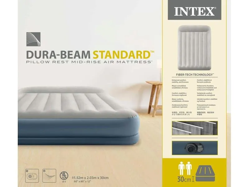 Intex Dura Beam Standard MidRise Queen 152 x 203 x 30 cm Intex Dura Beam Standard MidRise Queen 152 x 203 x 30 cm