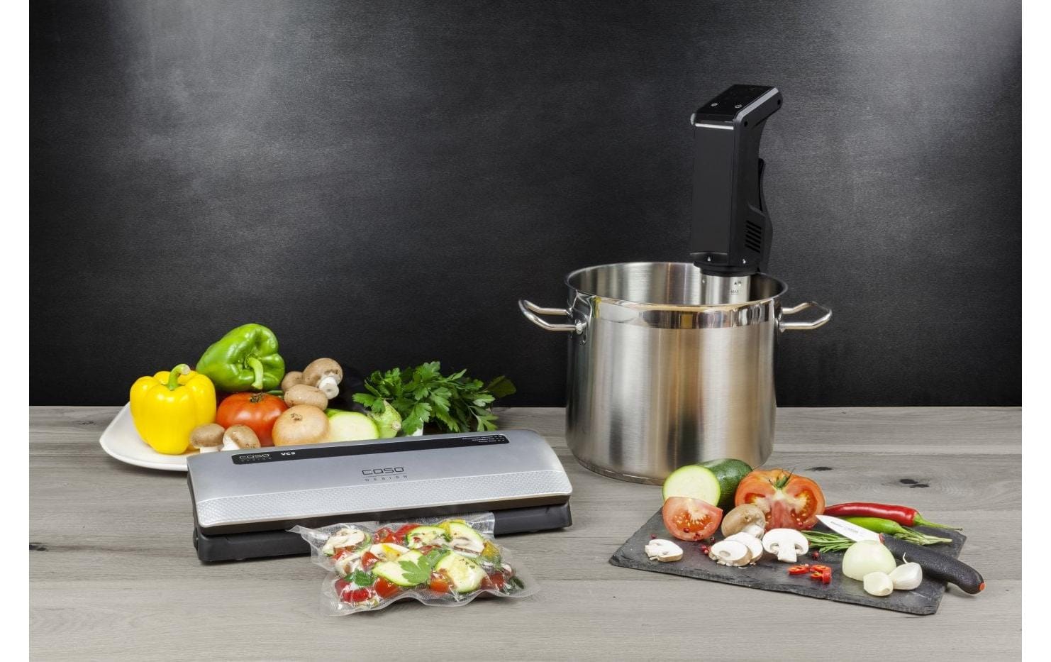 Caso Vakuumiergerät VC 9 Schwarz/Silber Caso Vakuumiergerät VC 9 Schwarz/Silber