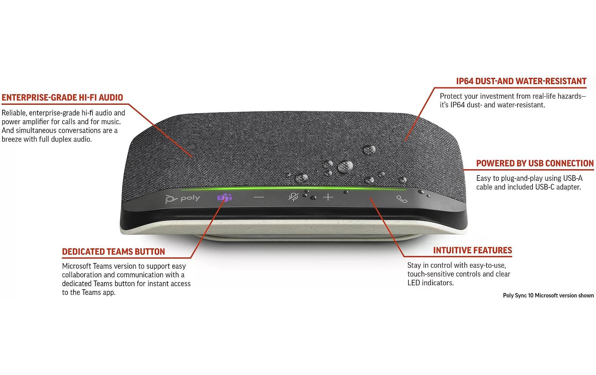 Poly Speakerphone SYNC 10 MS USB-A