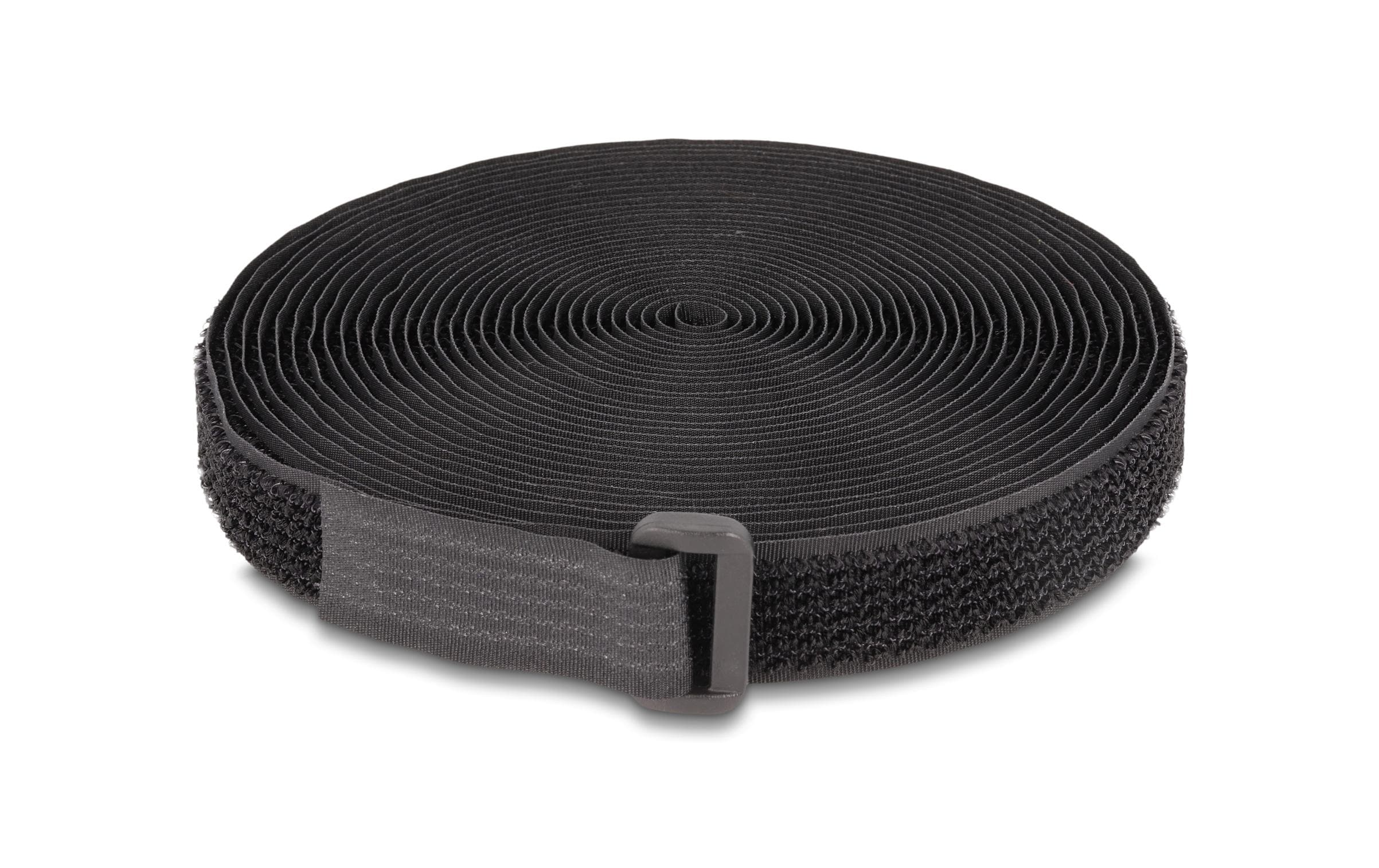 Delock Klettband auf Rolle mit Schlaufe Schwarz, 3 m