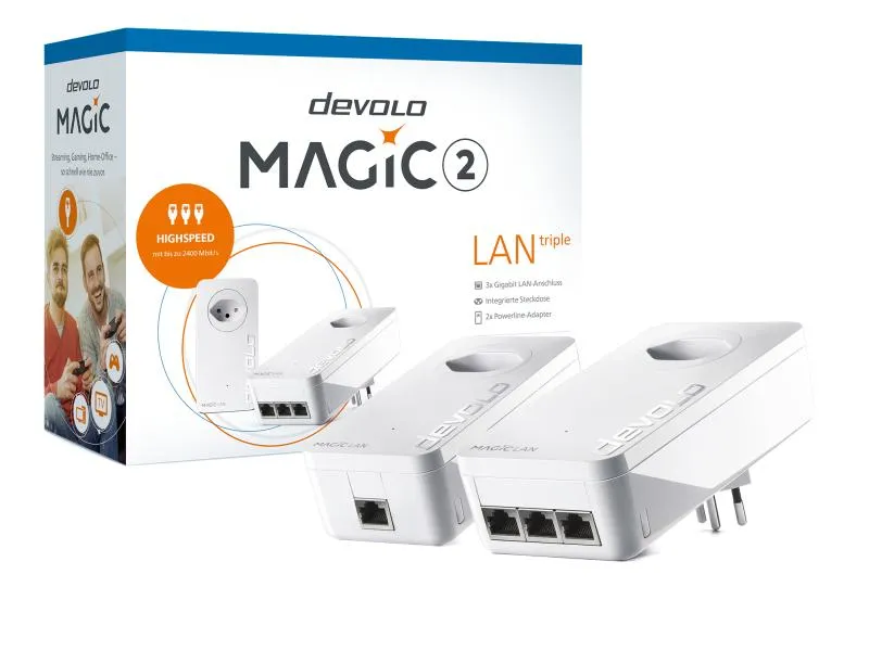 devolo Powerline Magic 2 LAN triple Starter Kit devolo Powerline Magic 2 LAN triple Starter Kit