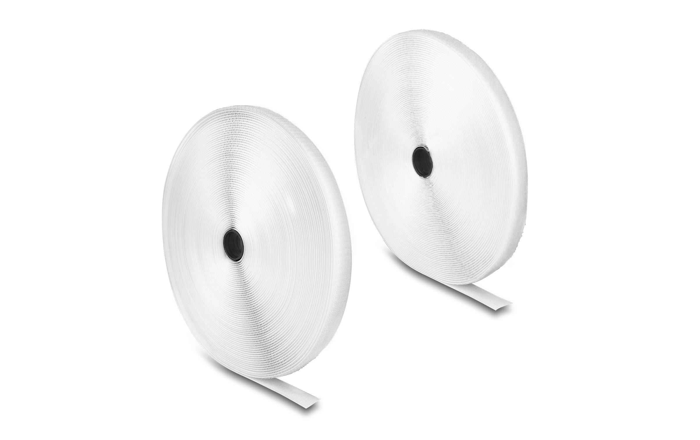 Delock Klettband 25 m x 20 mm mit Haft- und Flauschband Weiss Delock Klettband 25 m x 20 mm mit Haft- und Flauschband Weiss
