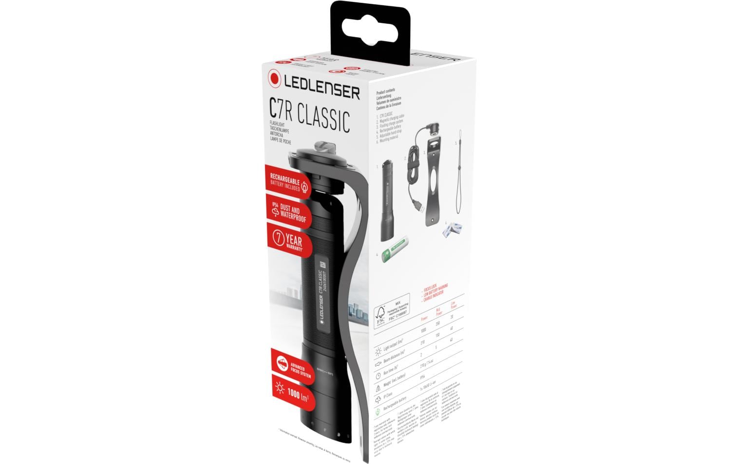 LED LENSER Taschenlampe C7R Classic
