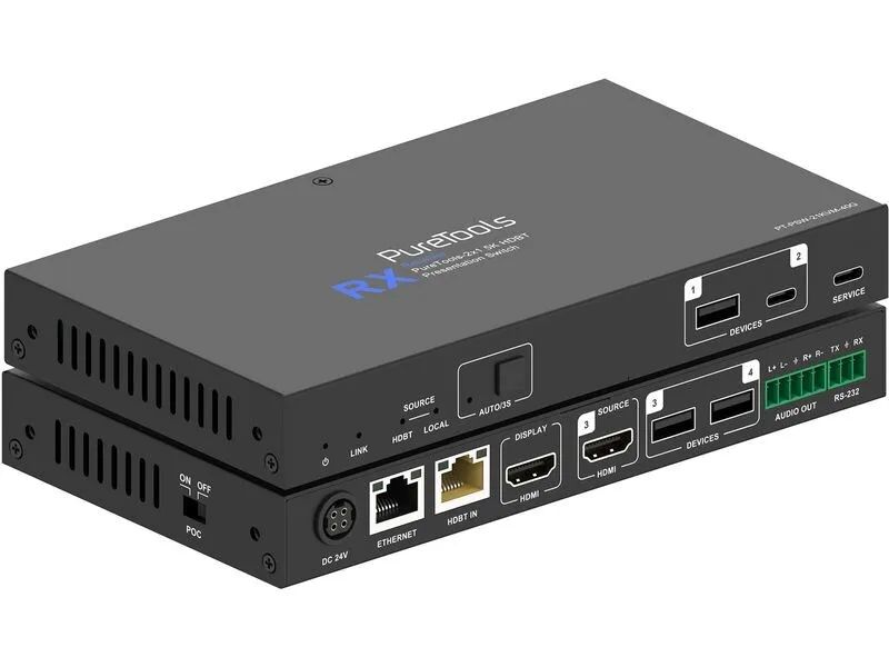 PureLink PureTools Switcher PT-PSW-21KVM-40G 2x1, HDMI/USB-C, HDBT, HDMI, 5K PureLink PureTools Switcher PT-PSW-21KVM-40G 2x1, HDMI/USB-C, HDBT, HDMI, 5K