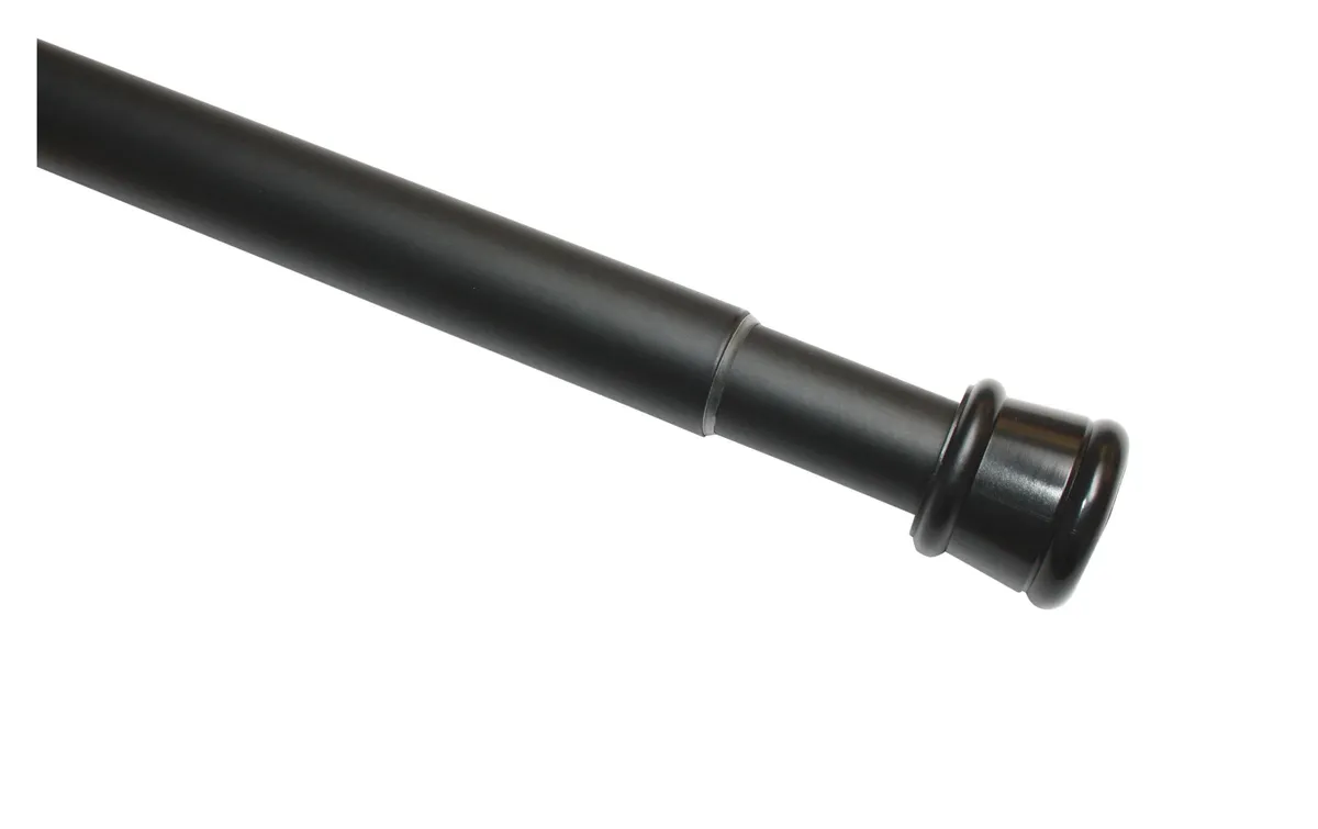 Gardinia Spannstange 90 - 140 cm, Schwarz