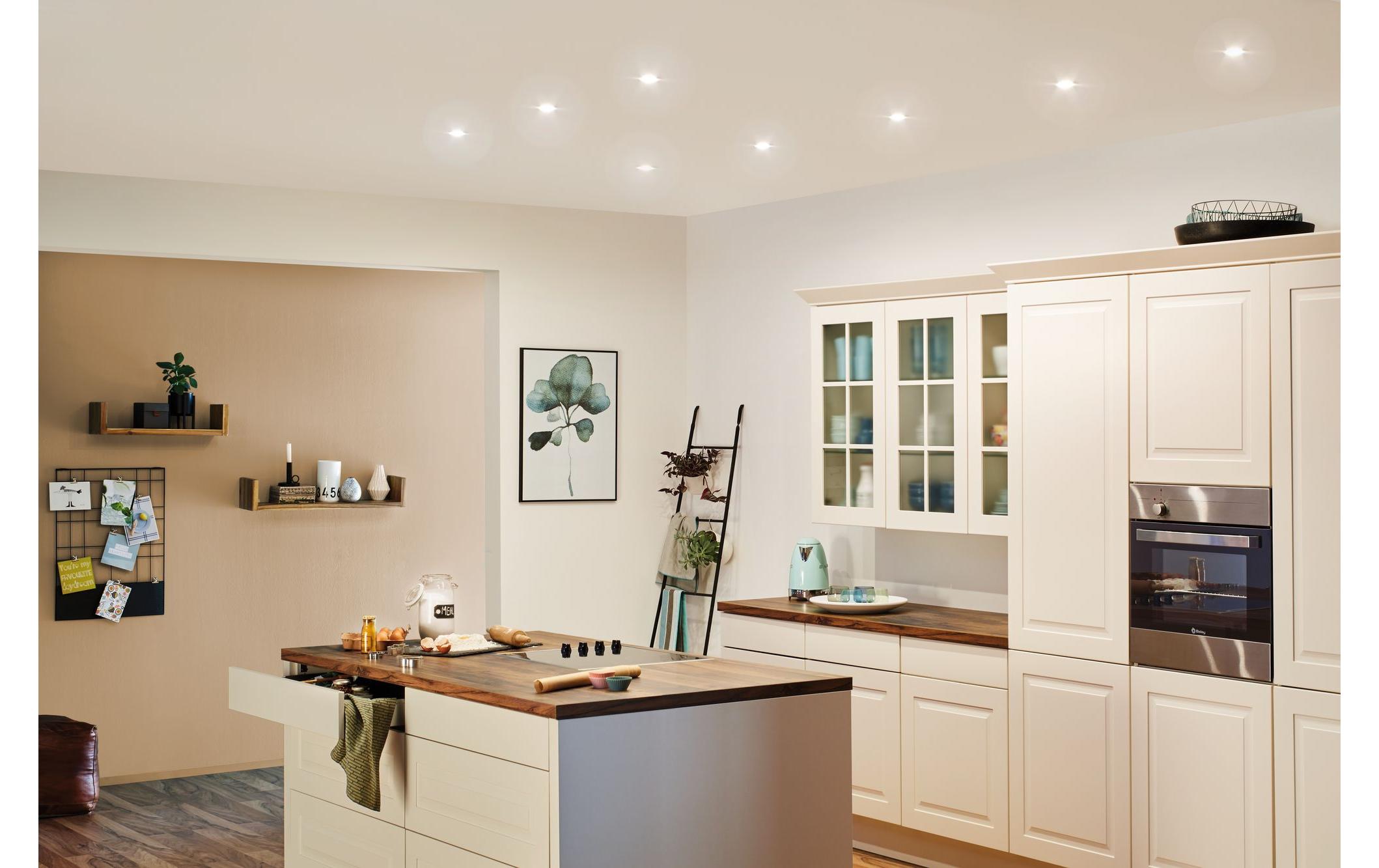 Paulmann Einbauspot Nova Plus Coin Starr Set, 3 x 6 W, 2700 K, Silber