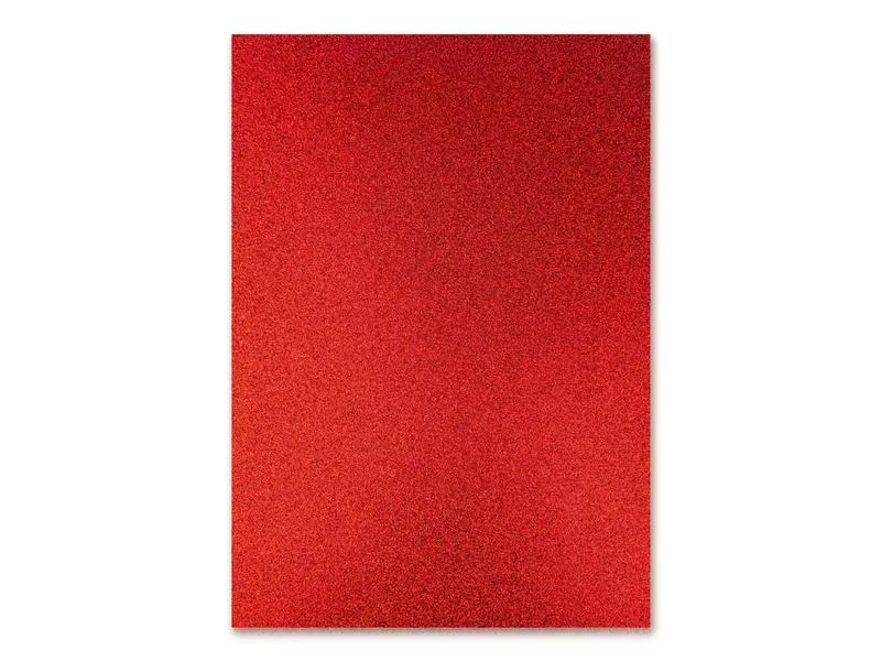 URSUS Glitzerkarton A4, 300 g/m², 10 Blatt, Rot URSUS Glitzerkarton A4, 300 g/m², 10 Blatt, Rot