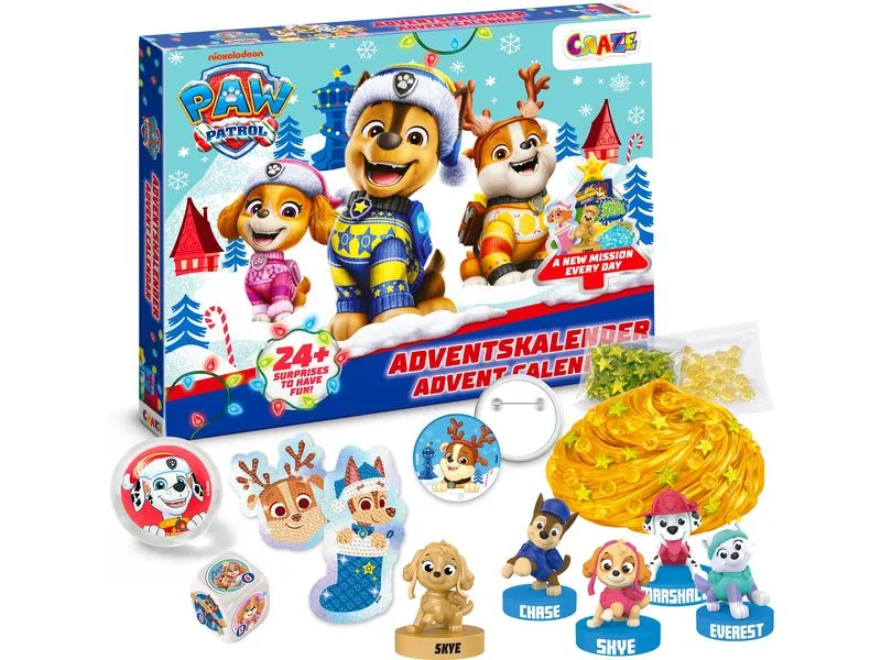 Craze CRAZE Adventskalender Paw Patrol mit 24 Überraschungen Craze CRAZE Adventskalender Paw Patrol mit 24 Überraschungen