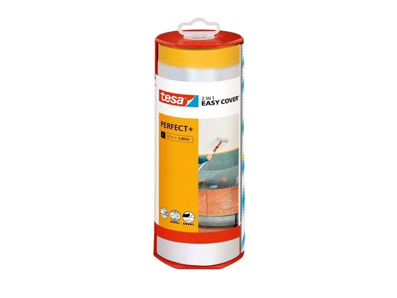 tesa Abdeckfolie Easy Cover Perfect+ Refill L, 33 x 1.4 m tesa Abdeckfolie Easy Cover Perfect+ Refill L, 33 x 1.4 m