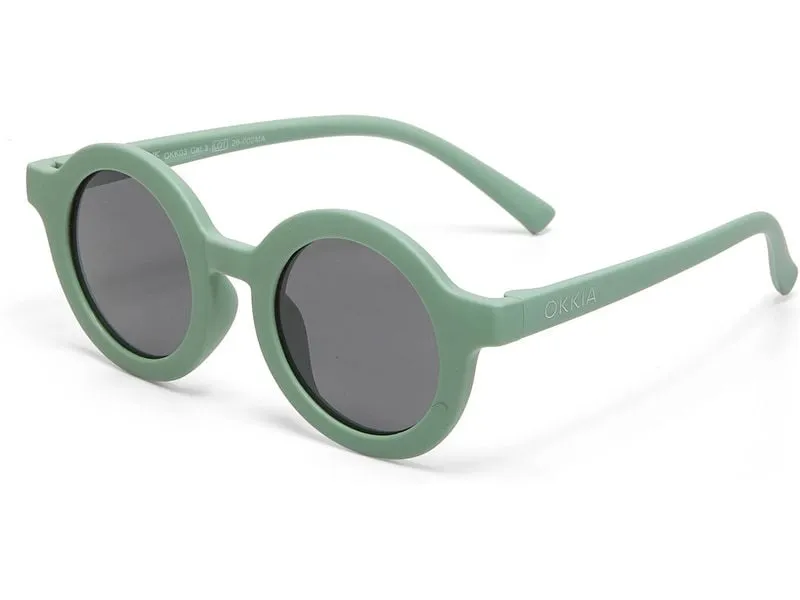OKKIA Kinder-Sonnenbrille Tondo, 6-10 Jahre Green Sage