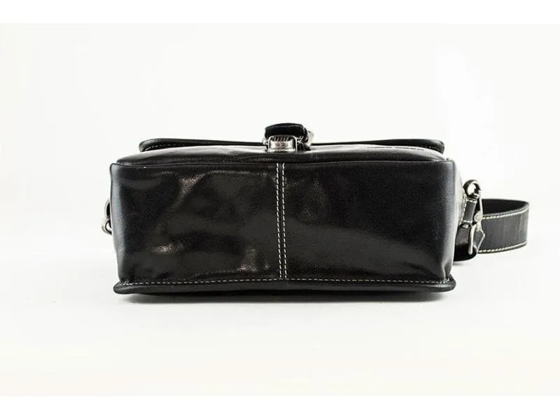 Alpenleder Kamera-Tasche Presse Schwarz