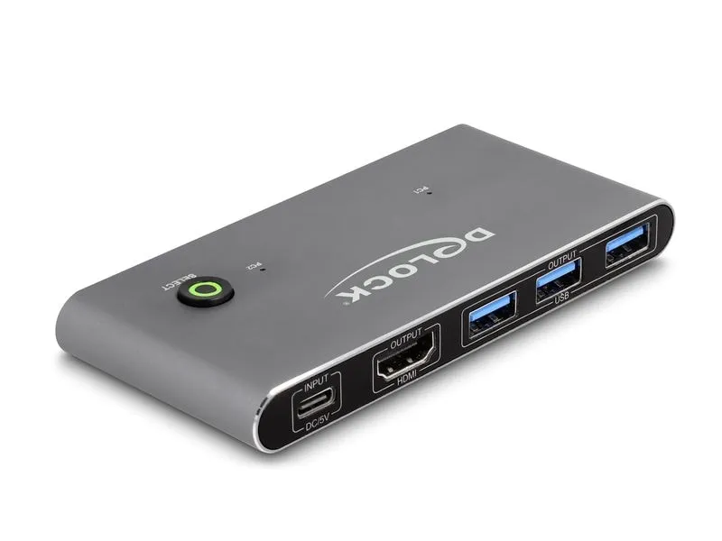 Delock KVM Switch HDMI 8K 60 Hz mit USB 5 Gbps Delock KVM Switch HDMI 8K 60 Hz mit USB 5 Gbps