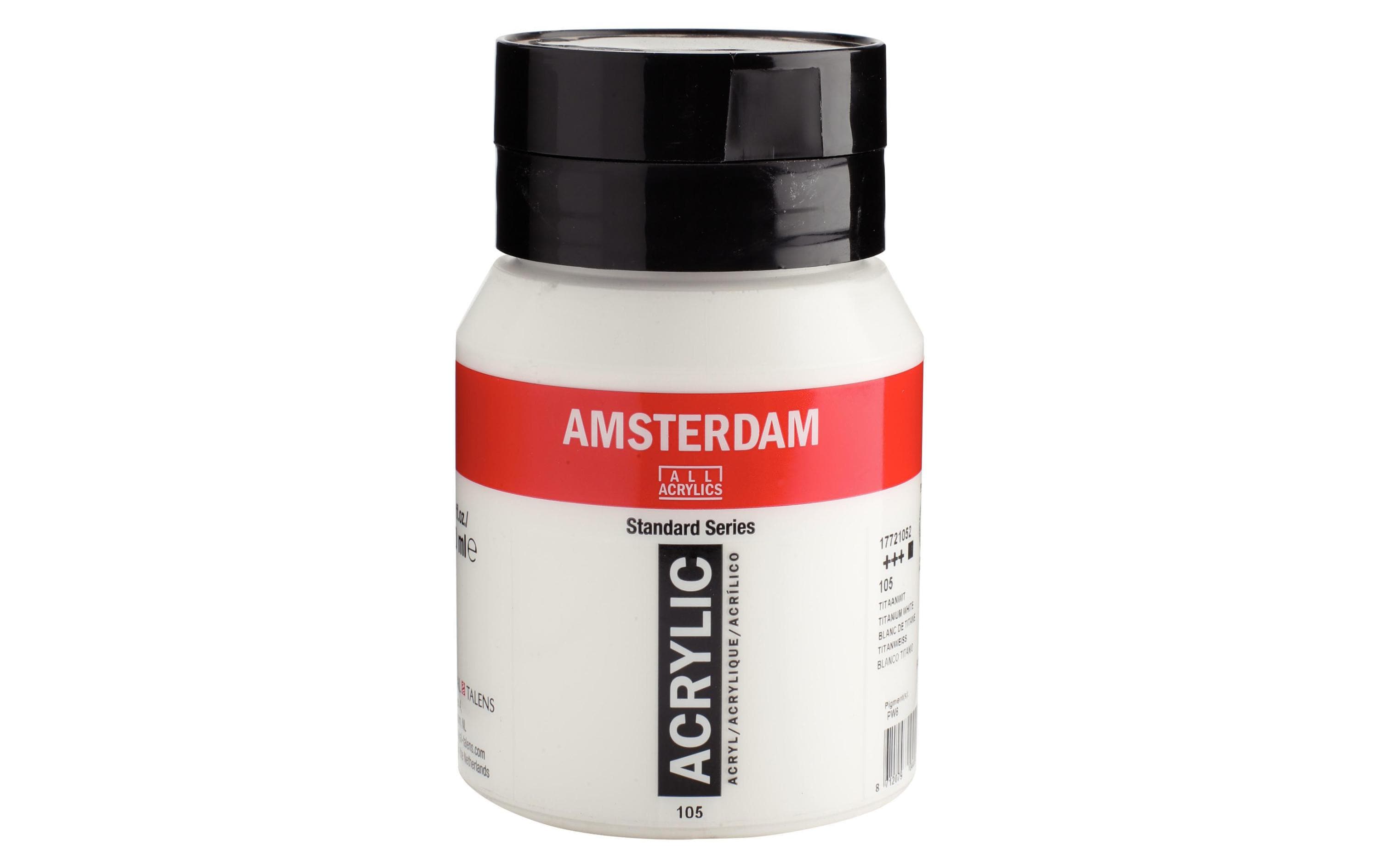 Amsterdam Acrylfarbe Standard 105 Titanweiss deckend, 500 ml Amsterdam Acrylfarbe Standard 105 Titanweiss deckend, 500 ml