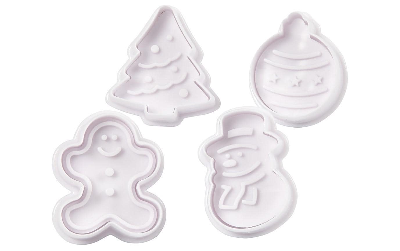 Creativ Company Guetzli-Ausstecher Winter 4 Stück, Weihnachten/Winter