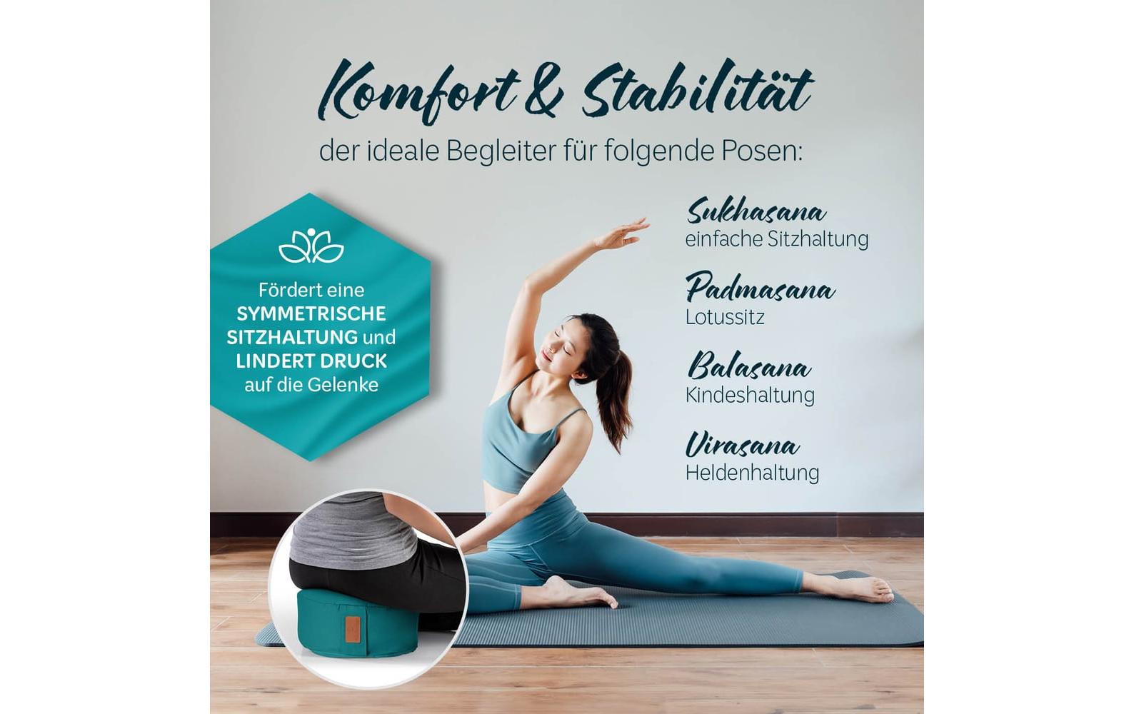 DoYourYoga Yoga-Kissen Vishnu Dinkelspelz, Grün