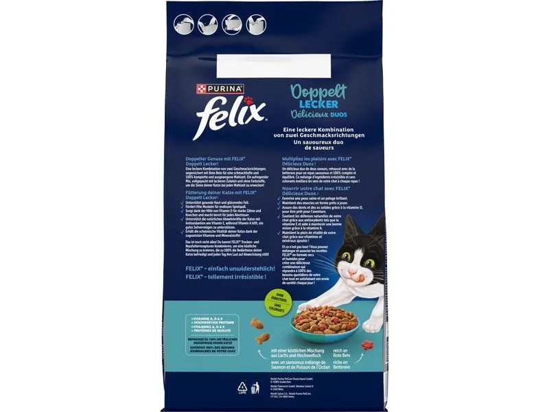 Felix Trockenfutter Doppelt Lecker Adult Fisch 4 kg Felix Trockenfutter Doppelt Lecker Adult Fisch 4 kg