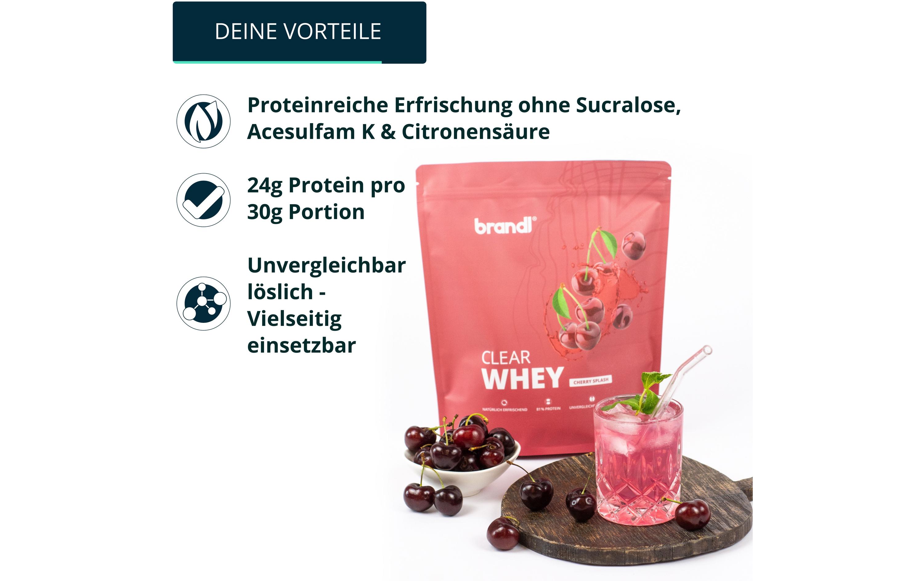 Brandl-Nutrition Pulver Clear Whey Kirsche 800 g