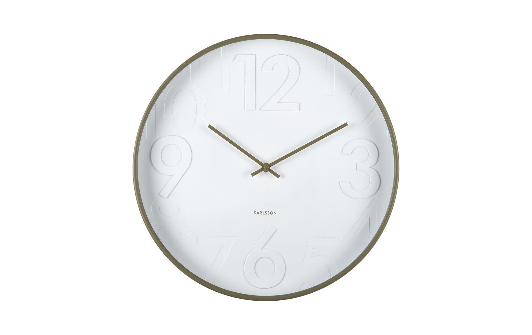 KARLSSON Wanduhr Ayuno Ø 40 cm, Grün