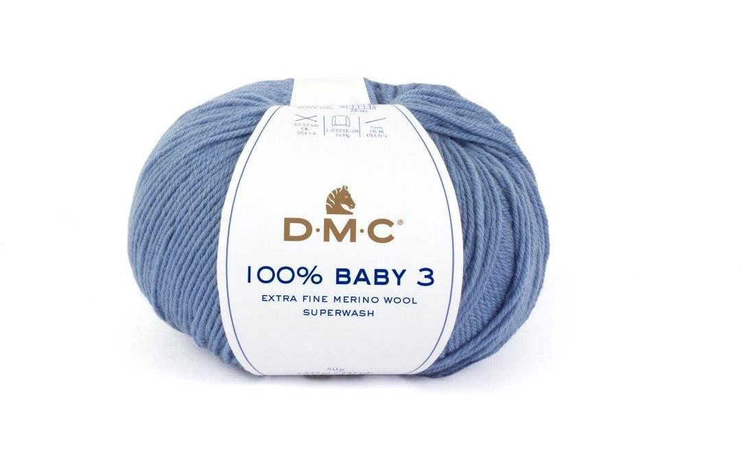 DMC Wolle 100% Baby 3 Blaugrau