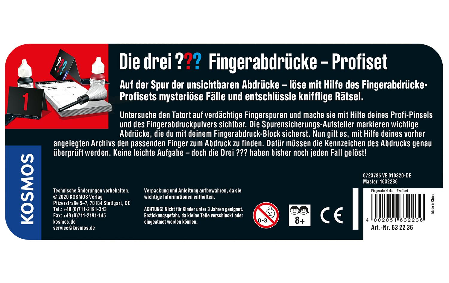 Kosmos Detektivausrüstung Die drei ??? Fingerabdrücke-Profiset Kosmos Detektivausrüstung Die drei ??? Fingerabdrücke-Profiset