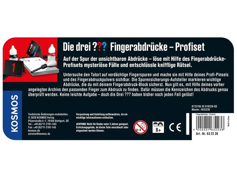 Kosmos Detektivausrüstung Die drei ??? Fingerabdrücke-Profiset Kosmos Detektivausrüstung Die drei ??? Fingerabdrücke-Profiset