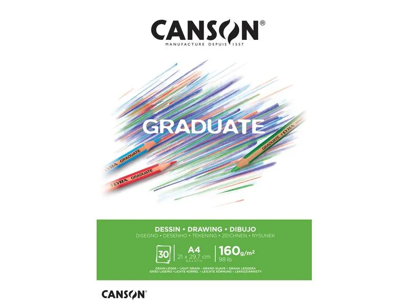 Canson Zeichenblock Graduate A4, 30 Blatt Canson Zeichenblock Graduate A4, 30 Blatt