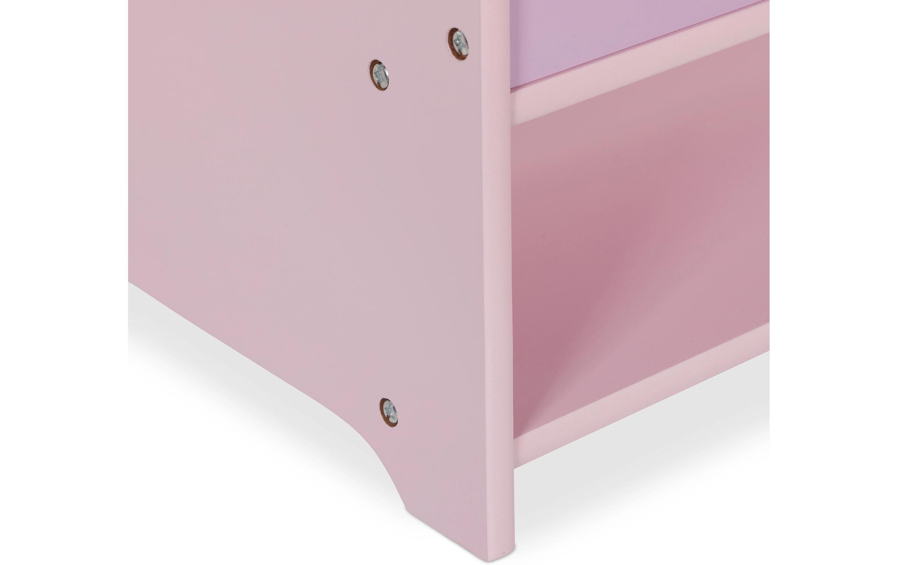 relaxdays Kleiderständer für Kinder 71 x 100.5 cm, Gelb/Rosa/Türkis