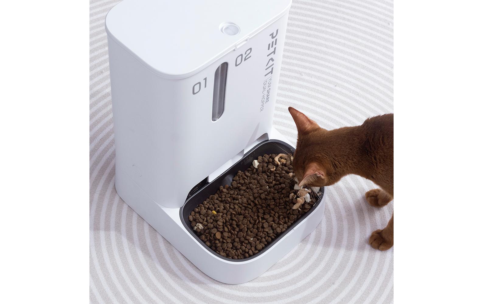 PETKIT YumShare Futterautomat Dual, 2 l + 3 l, Weiss