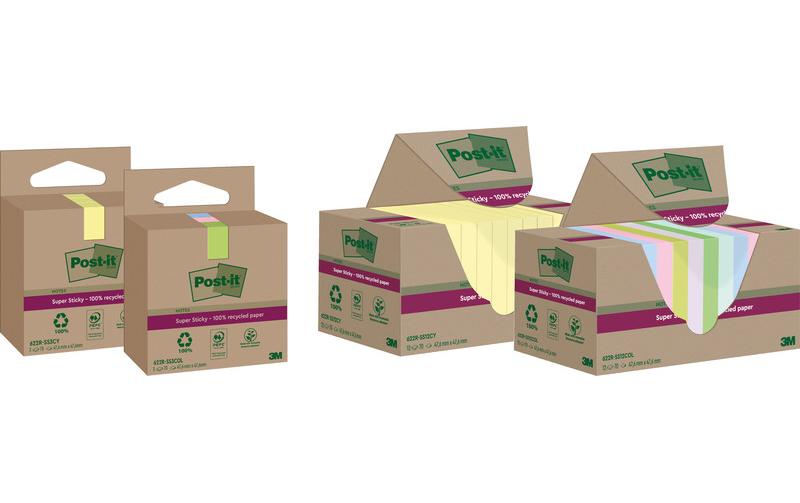 Post-it Super Sticky Recycling Notes Gelb
