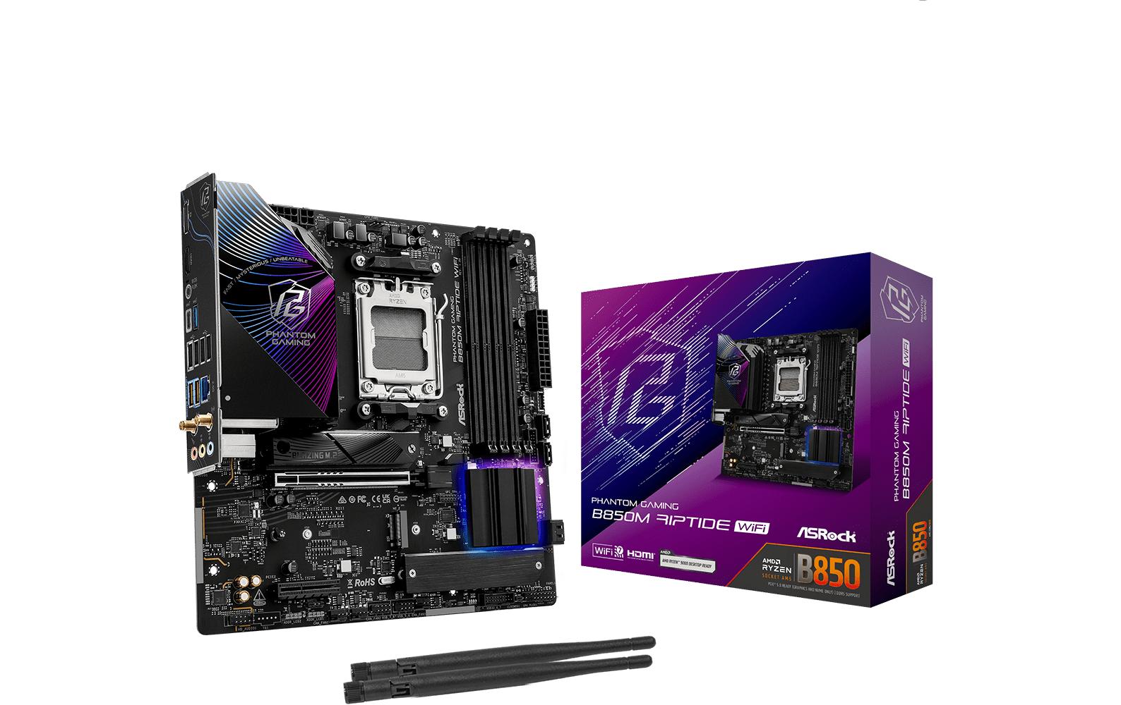 ASRock Mainboard Phantom Gaming B850M Riptide WiFi