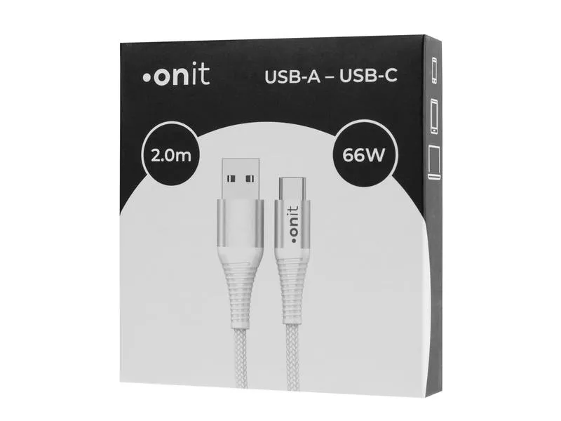 onit USB 2.0-Kabel USB A - USB C 2 m, Weiss onit USB 2.0-Kabel USB A - USB C 2 m, Weiss