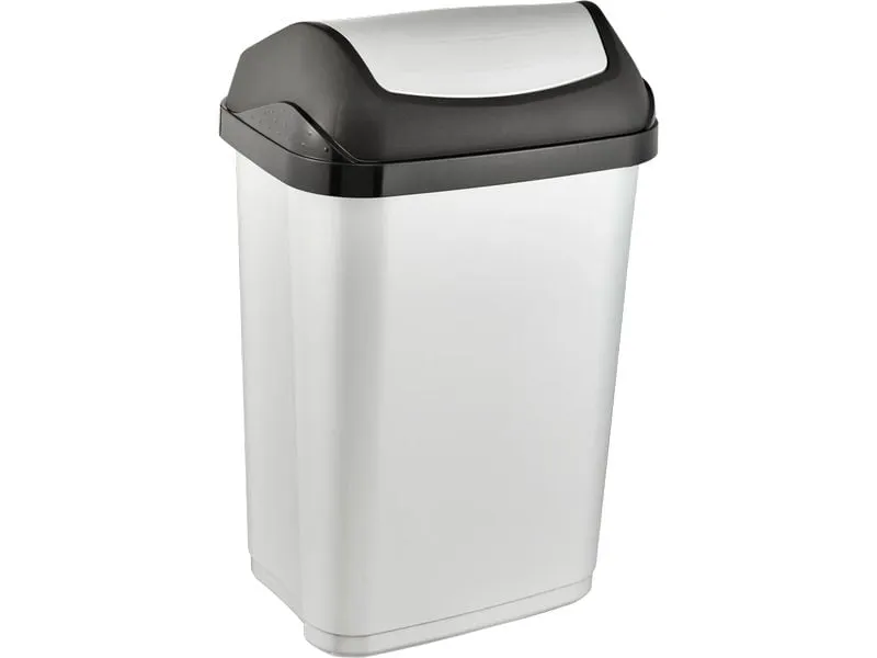 keeeper Abfalleimer Swantje 25 l, Schwingdeckel, light silver keeeper Abfalleimer Swantje 25 l, Schwingdeckel, light silver