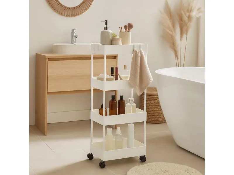 relaxdays Küchenwagen 40 x 93 x 22 cm, Weiss relaxdays Küchenwagen 40 x 93 x 22 cm, Weiss