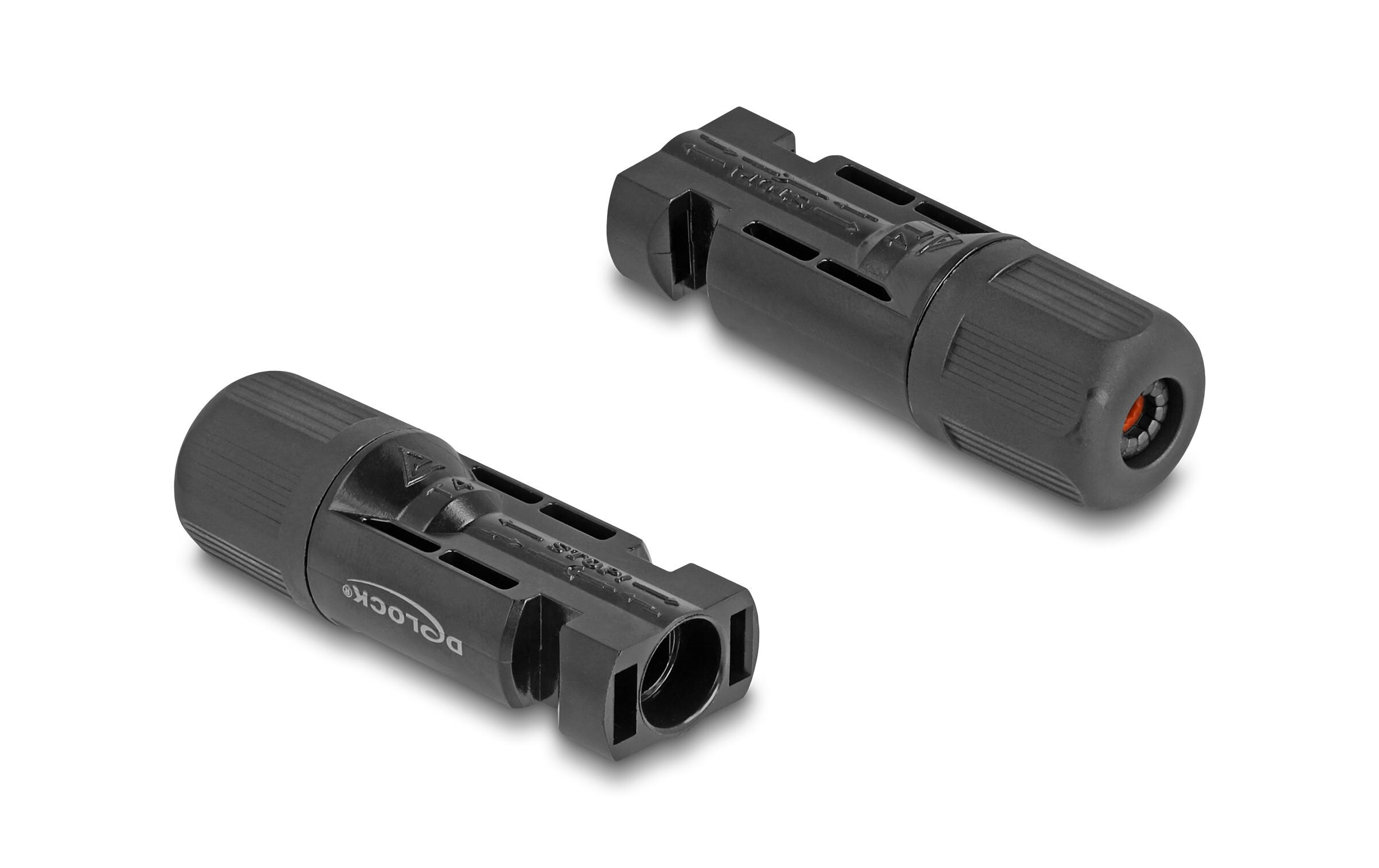 Delock Steckverbinder DL4 Solar für Kabel zum Crimpen, 2 Stück