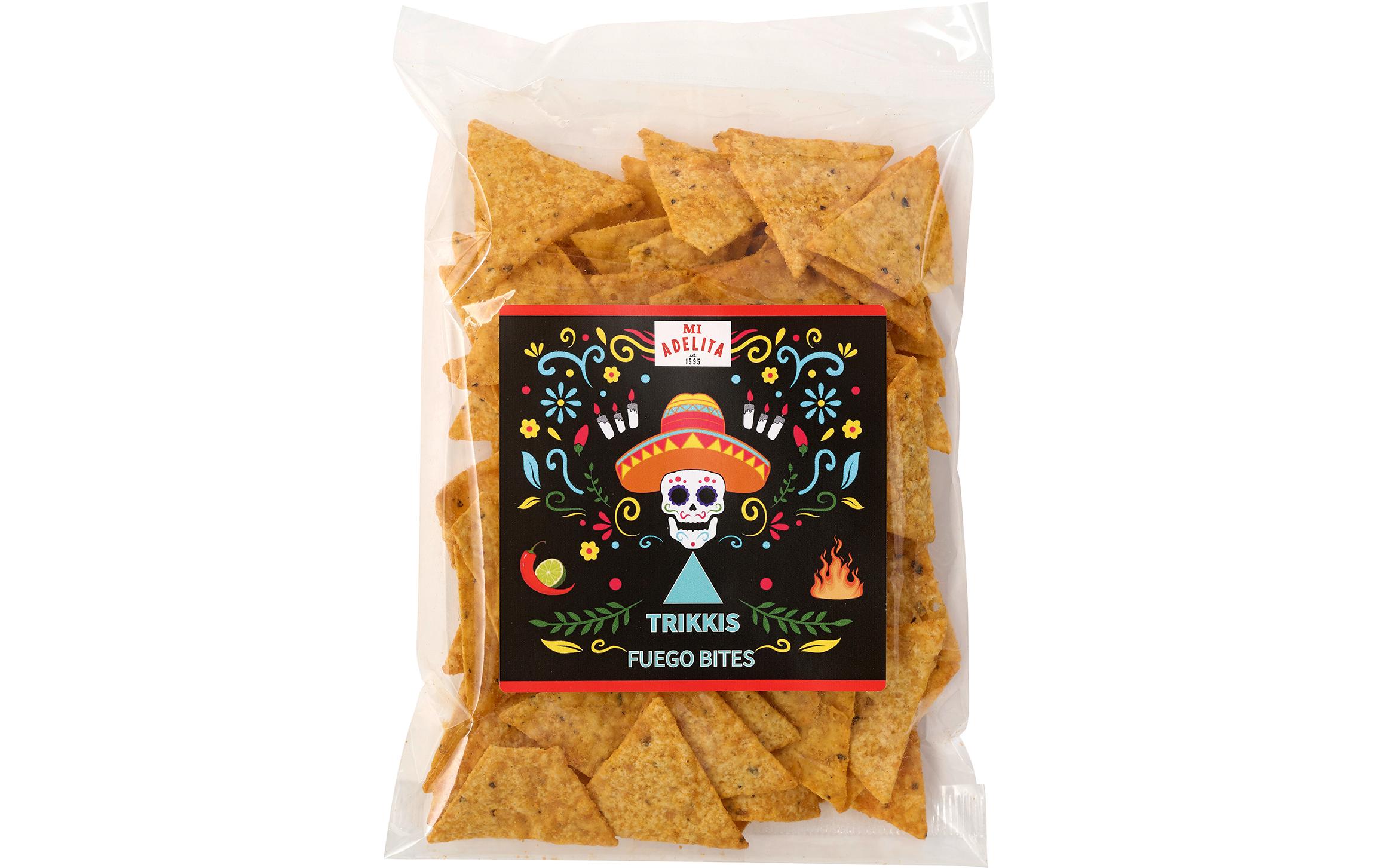 Mi Adelita Bio Tortilla Chips «Trikkis» Fuego Bites 90 g Mi Adelita Bio Tortilla Chips «Trikkis» Fuego Bites 90 g